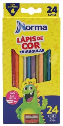 LAPIS DE COR NORMA TRIANGULAR 24 CORES