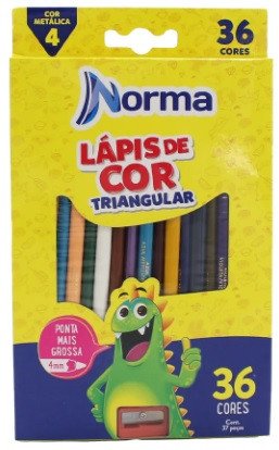 LAPIS DE COR NORMA TRIANGULAR 36 CORES