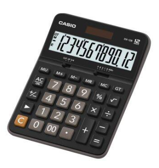CALCULADORA CASIO DE MESA DX-12B-S4-DC 12DIG PRETA