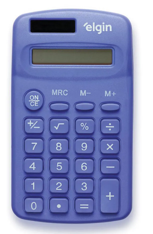 CALCULADORA CB1485 8 DIG SOLAR AZUL ELGIN