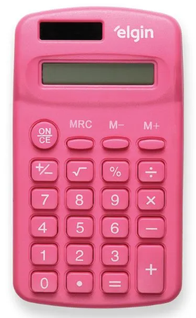 CALCULADORA CB1485 8 DIG SOLAR ROSA ELGIN