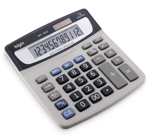 CALCULADORA MV4123 12 DIG SOLAR ELGIN