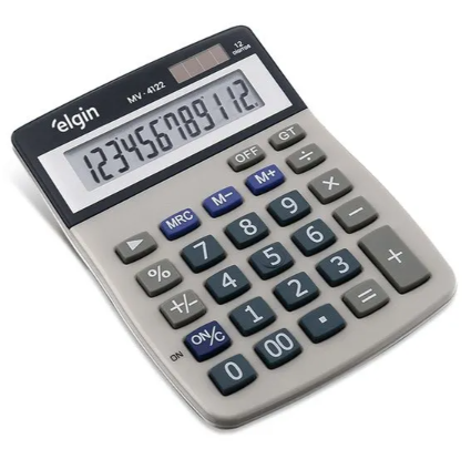 CALCULADORA MV4122 12 DIG SOLAR ELGIN