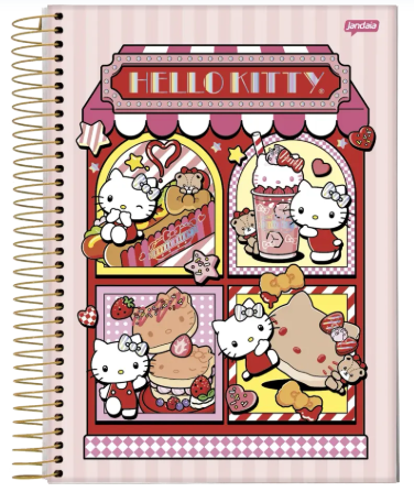 CADERNO UNI HELLO KITTY JANDAIA