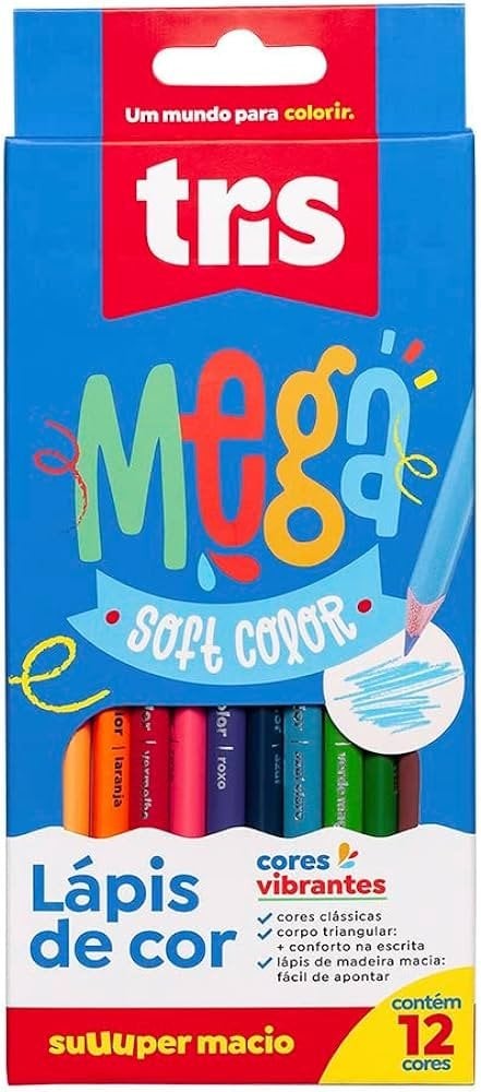 LÁPIS DE COR MEGA SOFT COLOR - C/12