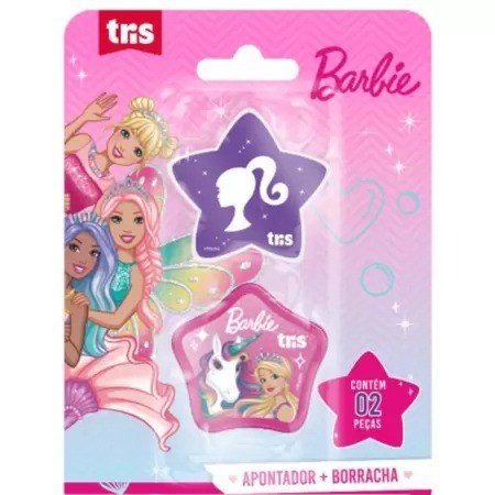  KIT APONTADOR+BORRACHA BARBIE
