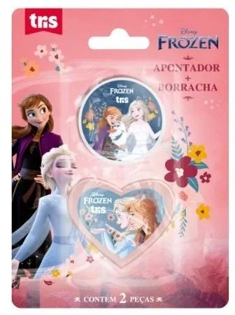 KIT APONTADOR+BORRACHA FROZEN