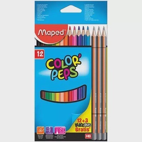 LÁPIS MAPED 12 C +3 GRAFITE 
