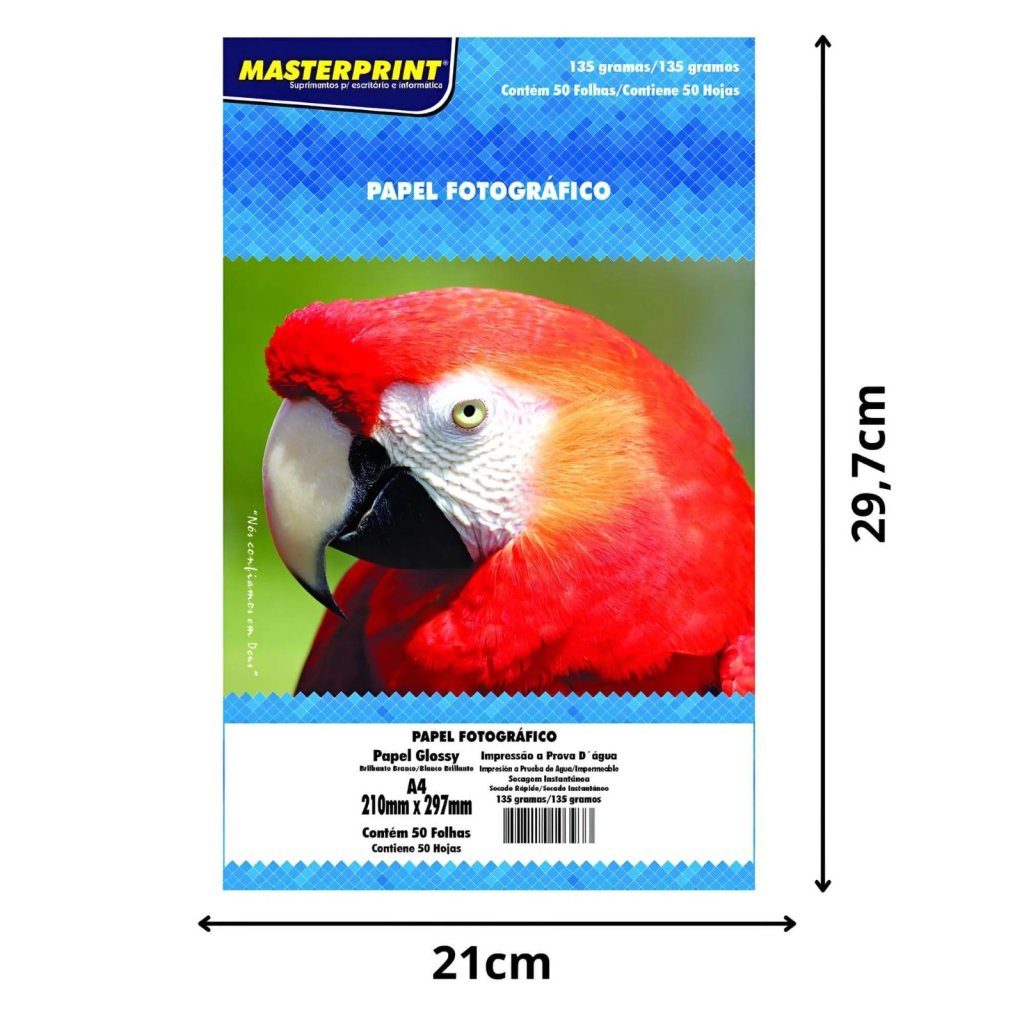 PAPEL FOTOGRÁFICO - 50 FOLHAS (135G)