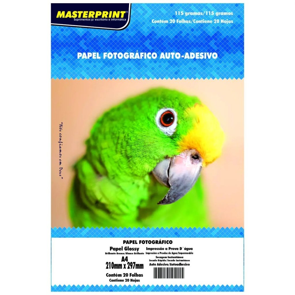 PAPEL FOTOGRÁFICO AUTO-ADESIVO - 20 FOLHAS (115G)