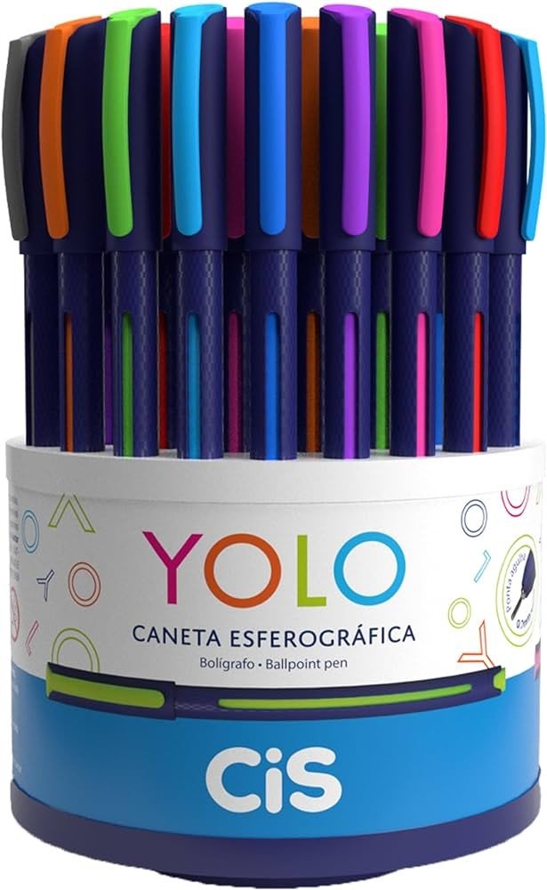 CANETA ESFEROGRÁFICA YOLO - 0,7 MM (UNITÁRIA)