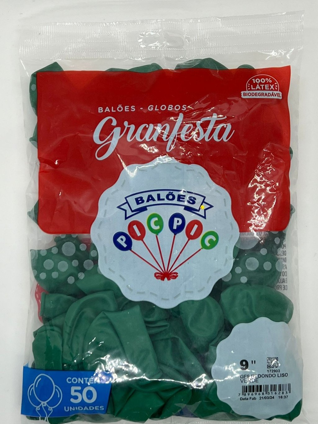 BEXIGAS N 9 C/50 UNIDADES VERDE BANDEIRA 