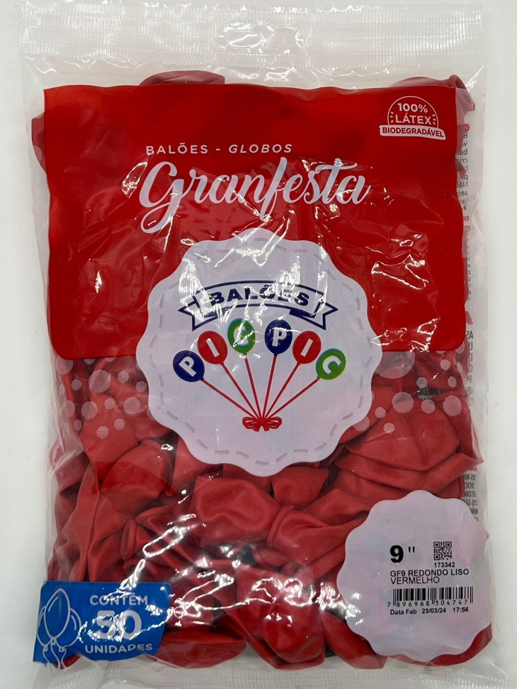 BEXIGAS N 9 C/50 UNIDADES VERMELHO