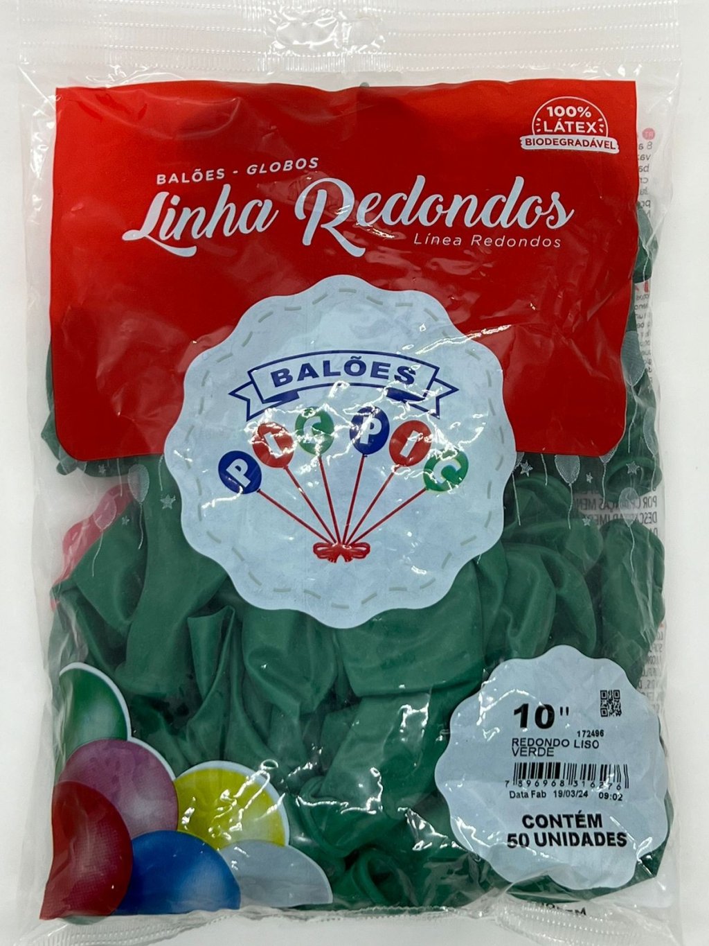 BEXIGAS N 10 C/50 UNIDADES VERDE BANDEIRA 
