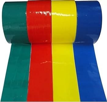 DUREX ADESIVO LARGO COLORIDO - VERDE, VERMELHO, AMARELO E AZUL (UNITÁRIO)
