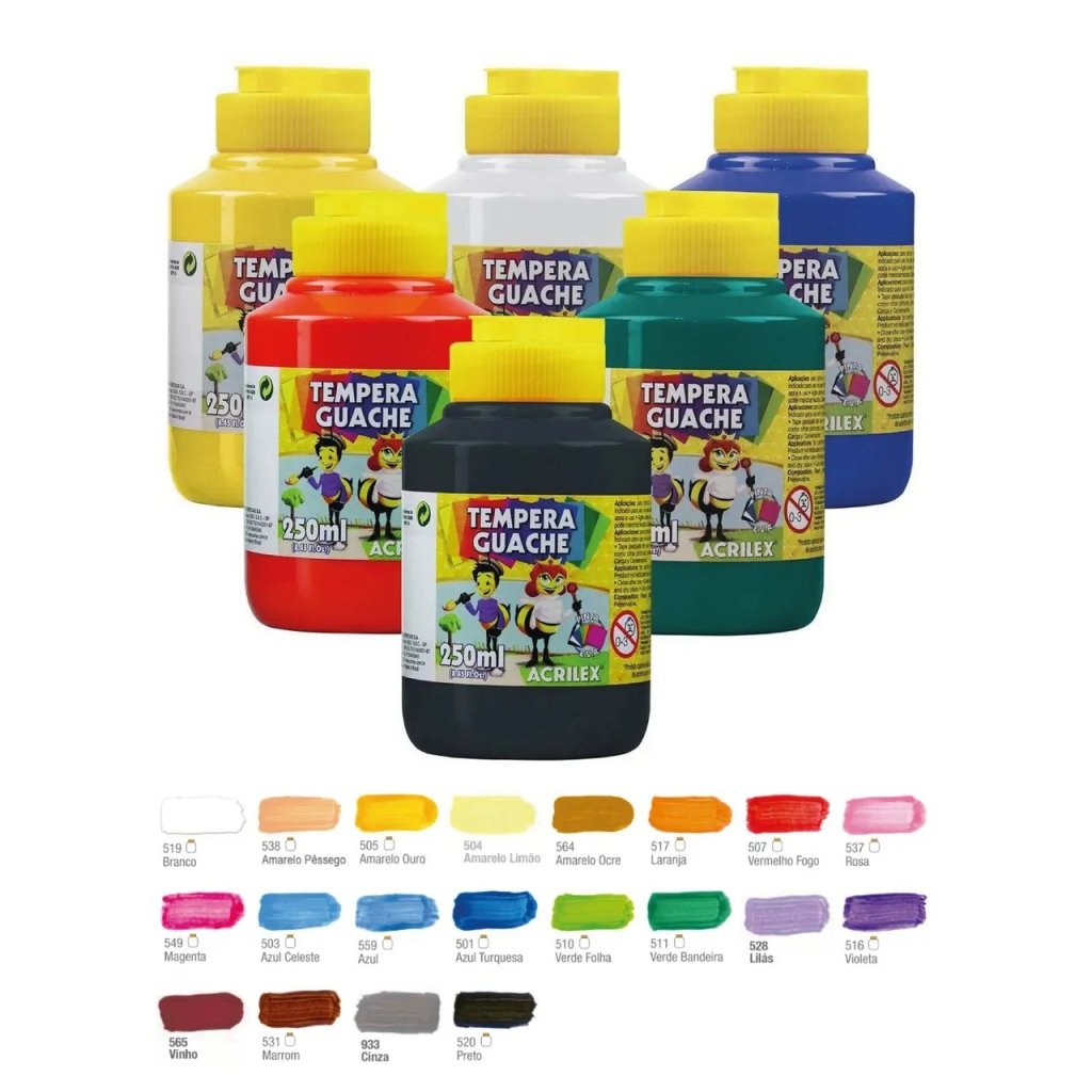TEMPERA GUACHE - 250 ML (UNITÁRIA)