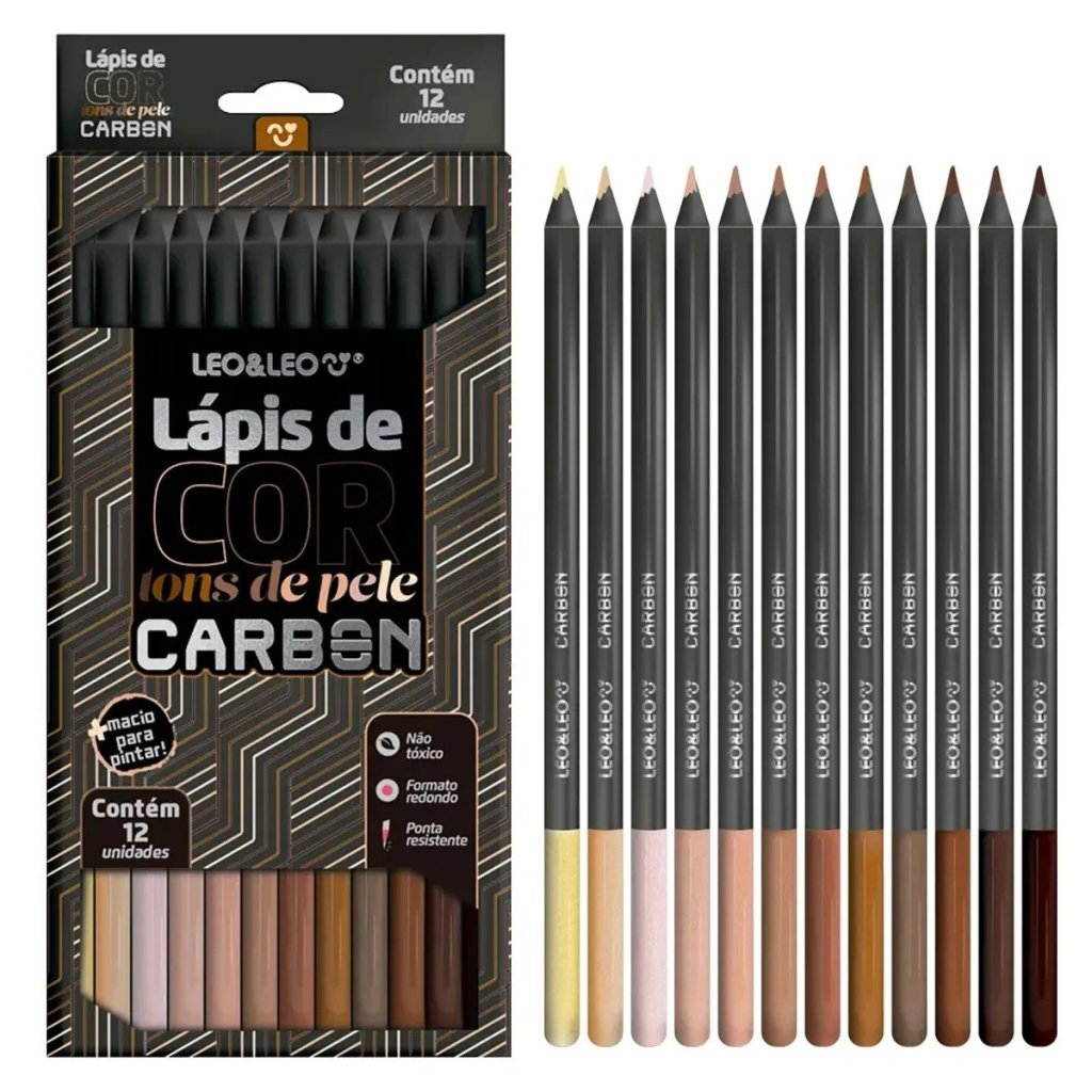 LÁPIS DE COR TONS DE PELE CARBON LINE