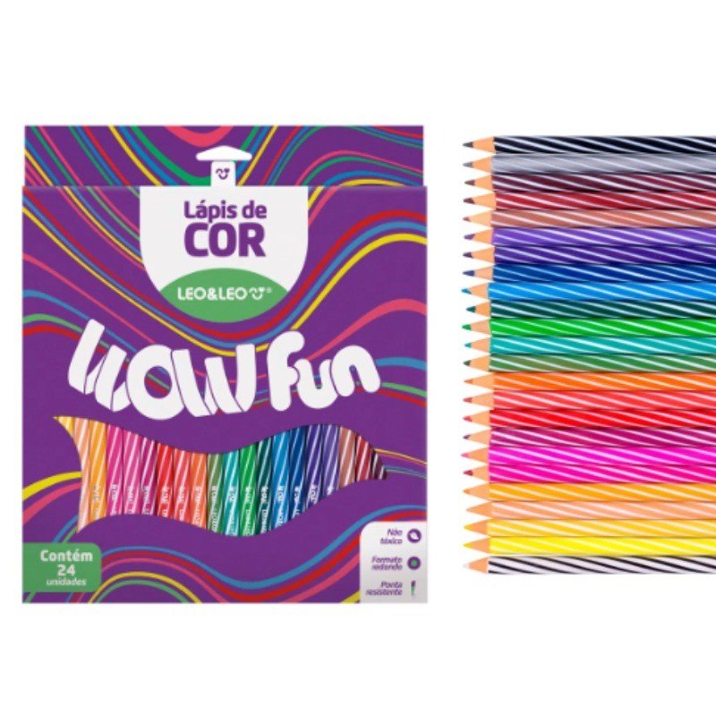 LÁPIS DE COR WOW FUN - C/24