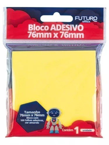BLOCO ADESIVO GRANDE - AMARELO C/100