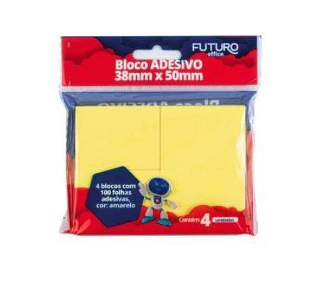 BLOCO ADESIVO AMARELO - C/4 C/100