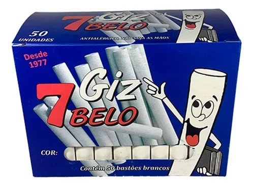 GIZ DE LOUSA - BRANCO (50 BASTÕES)