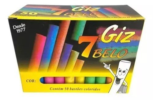 GIZ DE LOUSA - COLORIDO (50 BASTÕES)