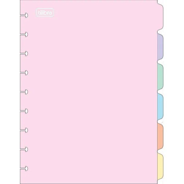 DIVISÓRIAS PARA CADERNO TILIDISCO -  C/6 DIVISÓRIAS (11 FUROS)
