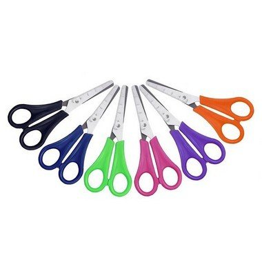TESOURA ESCOLAR - 13 CM (CABO COLORIDO)