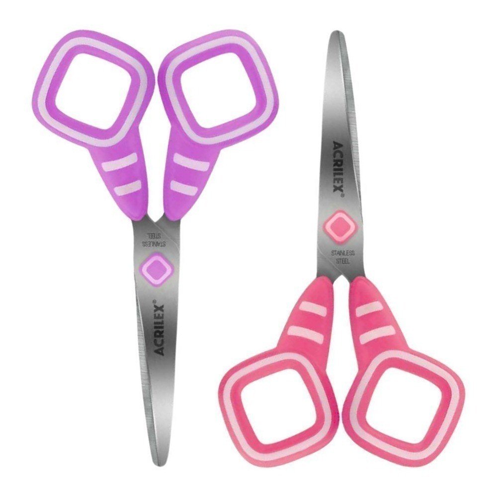 TESOURA ESCOLAR QUADRADA - 13 CM