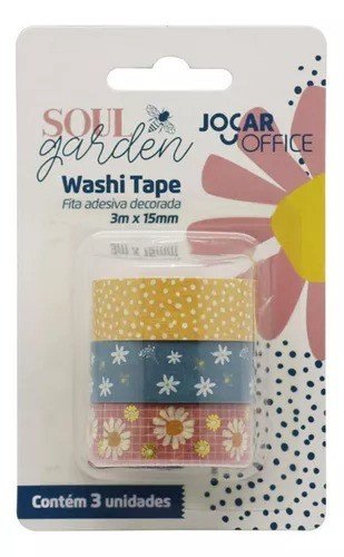 FITA ADESIVA DECORADA SOUL GARDEN - 3 M X 15 MM (C/3)