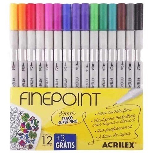 CANETA FINEPOINT - 0.4 MM (C/12+3)