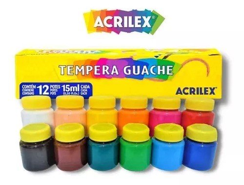 TEMPERA GUACHÊ - 12 UNIDADES