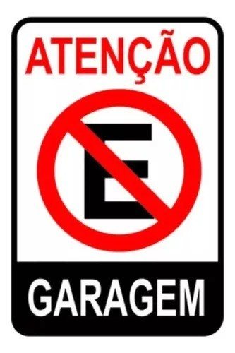 PLACA DE PROIBIDO ESTACIONAR