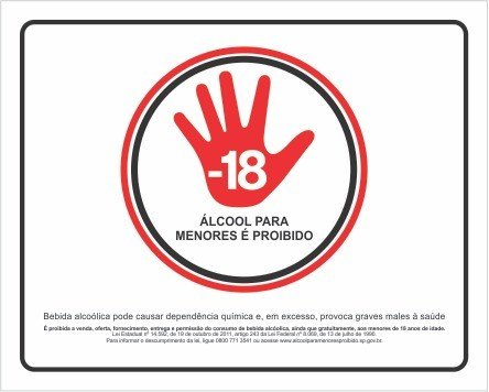 PLACA DE - 18 (ÁLCOOL)