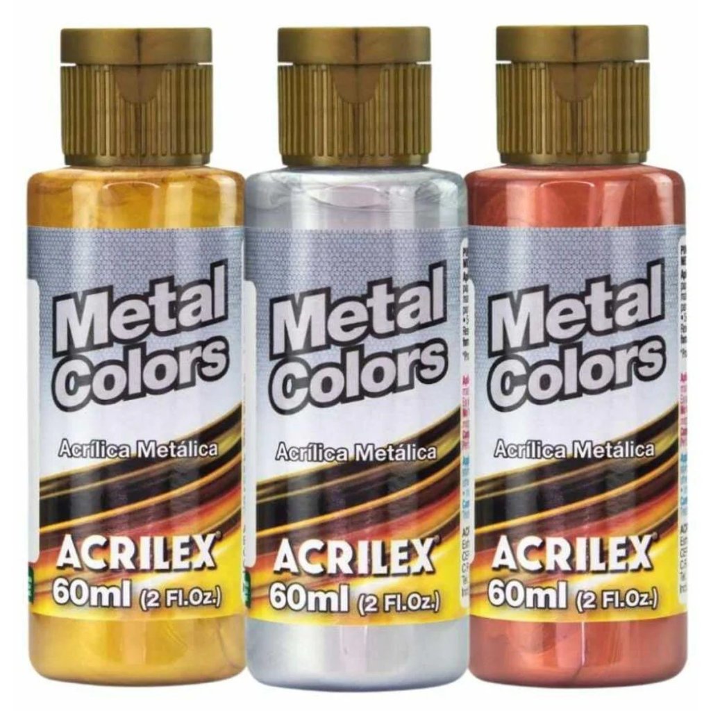 TINTA ACRÍLICA METÁLICA - 60ML