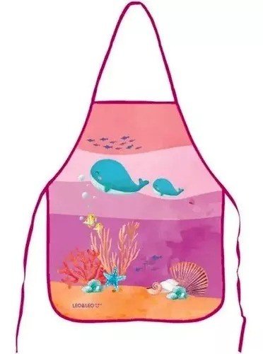 AVENTAL INFANTIL - 49,5 CM X 39,5 CM (FUNDO DO MAR)