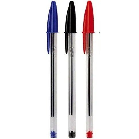 CANETA BIC PONTA MÉDIA (1.0 MM) - VERMELHA, PRETA E AZUL