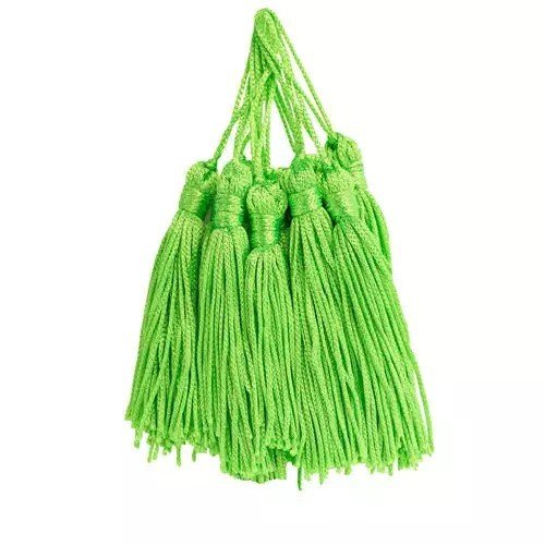 TASSEL 8 CM  C/3 UNID VERDE LIMÃO