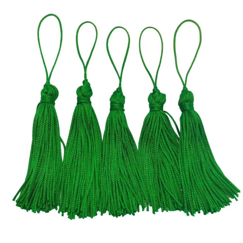 TASSEL 8 CM  C/3 UNID VERDE BANDEIRA 