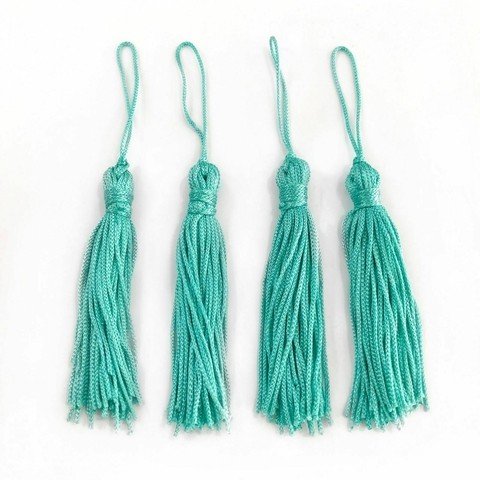 TASSEL 8 CM  C/3 UNID VERDE TIFFANY