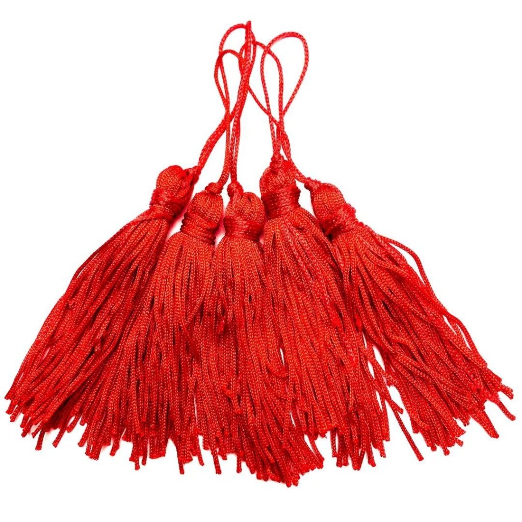 TASSEL 8 CM  C/3 UNID VERMELHO 