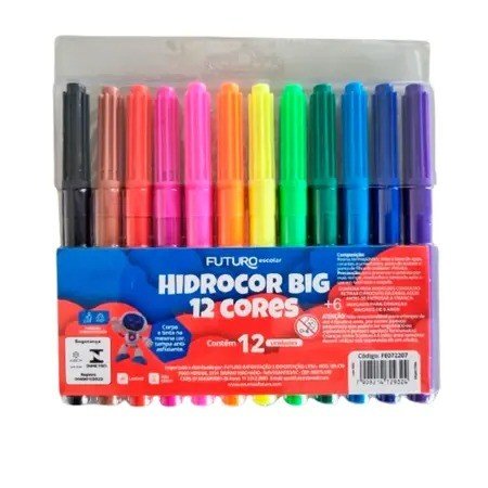 CANETINHA HIFROCOR BIG - 12 CORES