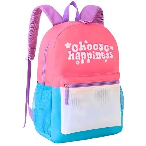 MOCHILA ROSA E AZUL 