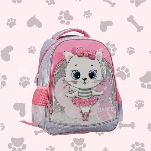 MOCHILA ISIBRÁS ROSA GATINHA 