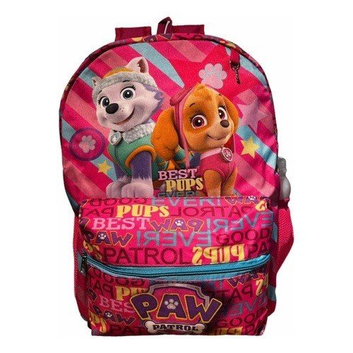 MOCHILA GRANDE 40 CM  PATRULHA CANINA ROSA