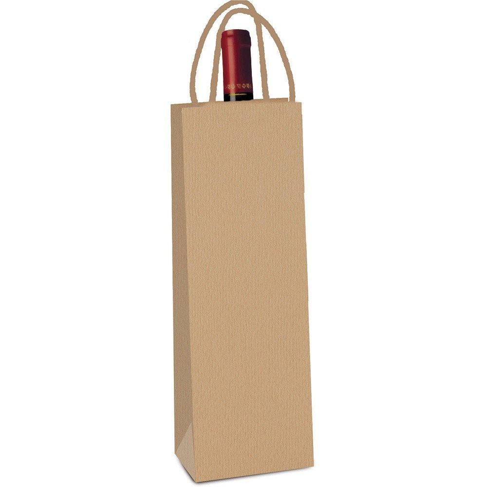 SACOLA DE VINHO - KRAFT (33X14X33