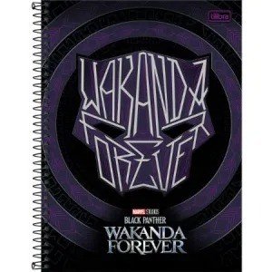 CADERNO BLACK PANTHER WAKANDA FOREVER - 80 FOLHAS