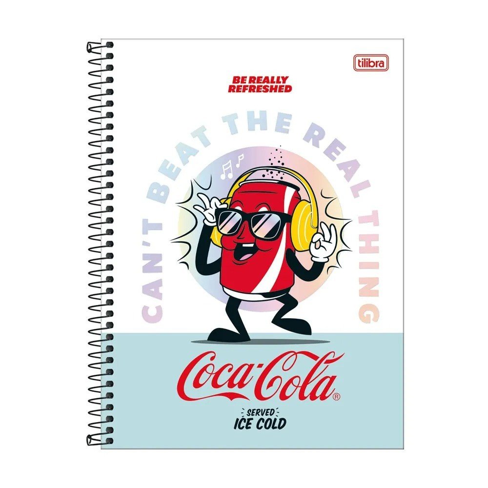 CADERNO COCA-COLA CAN´T BEAT THE REAL THING - 80 FOLHAS