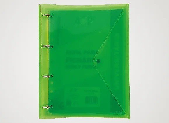CADERNO ARGOLADO UNIVERSITÁRIO LIGHTS TRANSPARENTE VERDE - 96 FOLHAS 