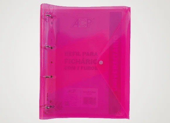 CADERNO ARGOLADO UNIVERSITÁRIO LIGHTS TRANSPARENTE ROSA - 96 FOLHAS 